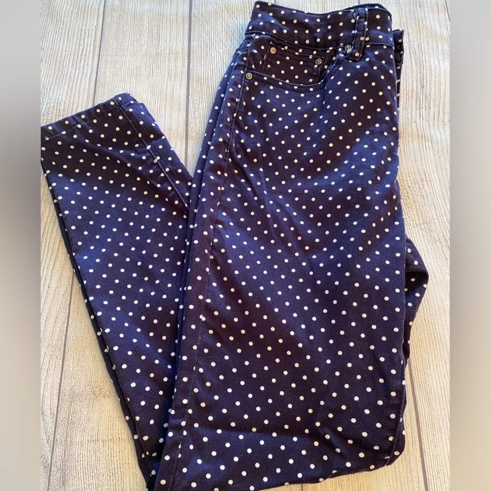 Navy and White Polka Dot 👖 Pants